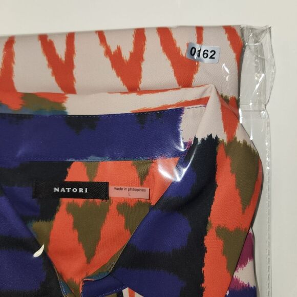 NATORI BUKHARA Silky Soft Oversized Colorful Graphic Caftan Dress Size Large - Picture 7 of 7